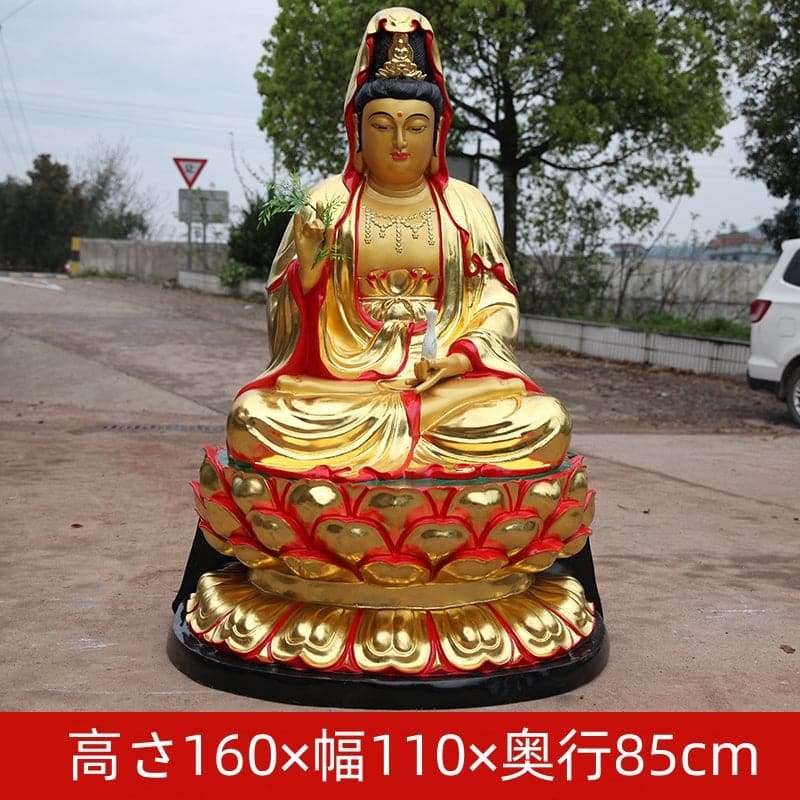 大きな仏像 観音菩薩 極彩色絵系