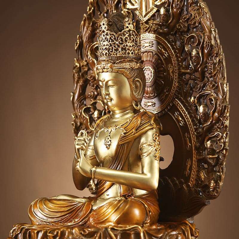 極上彫り 仏像 銅製 大日如来 銅像 坐像