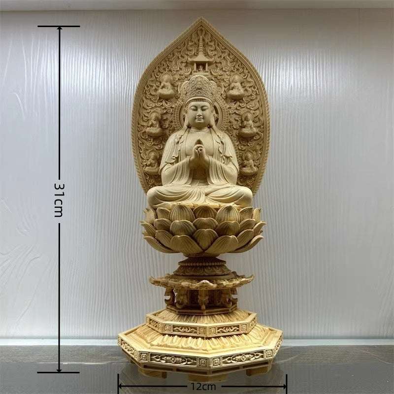 極上彫り 木彫 毘盧遮那仏坐像