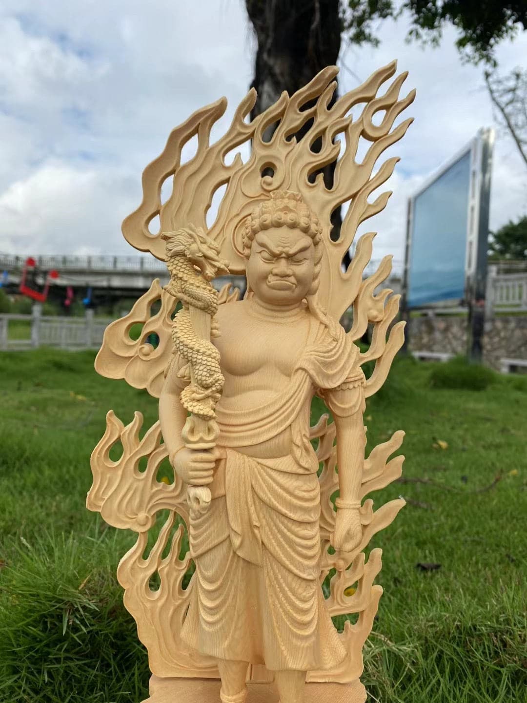 倶利伽羅不動明王 総高46cm