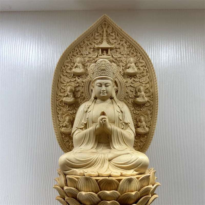極上彫り 木彫 毘盧遮那仏坐像