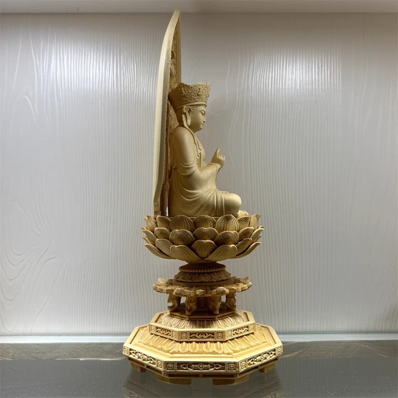 極上彫り 木彫 毘盧遮那仏坐像
