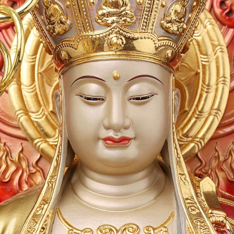 極上彫り 銅製 地蔵菩薩坐諦聴像
