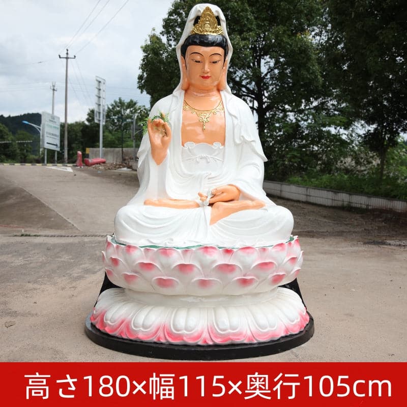 大きな仏像 観音菩薩 極彩色絵系