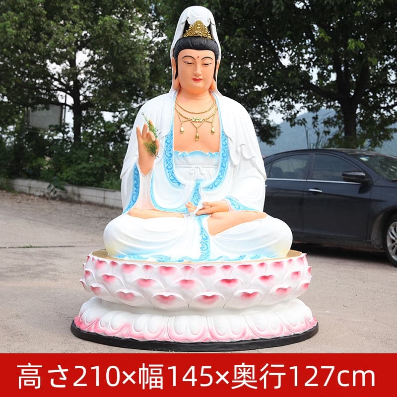 大きな仏像 観音菩薩 極彩色絵系