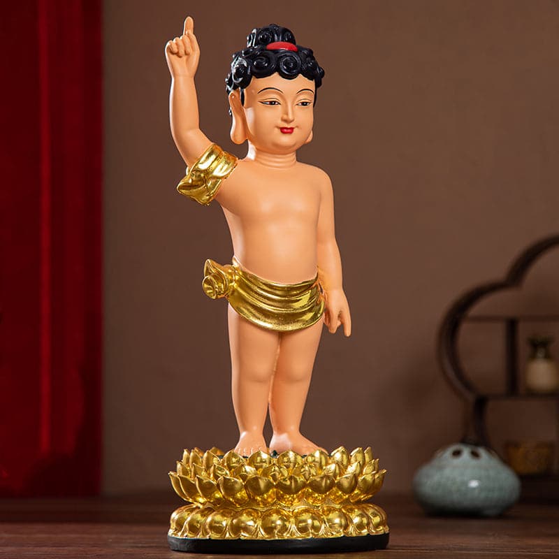 限定独占販売!仏壇 置物 誕生釈迦仏立像