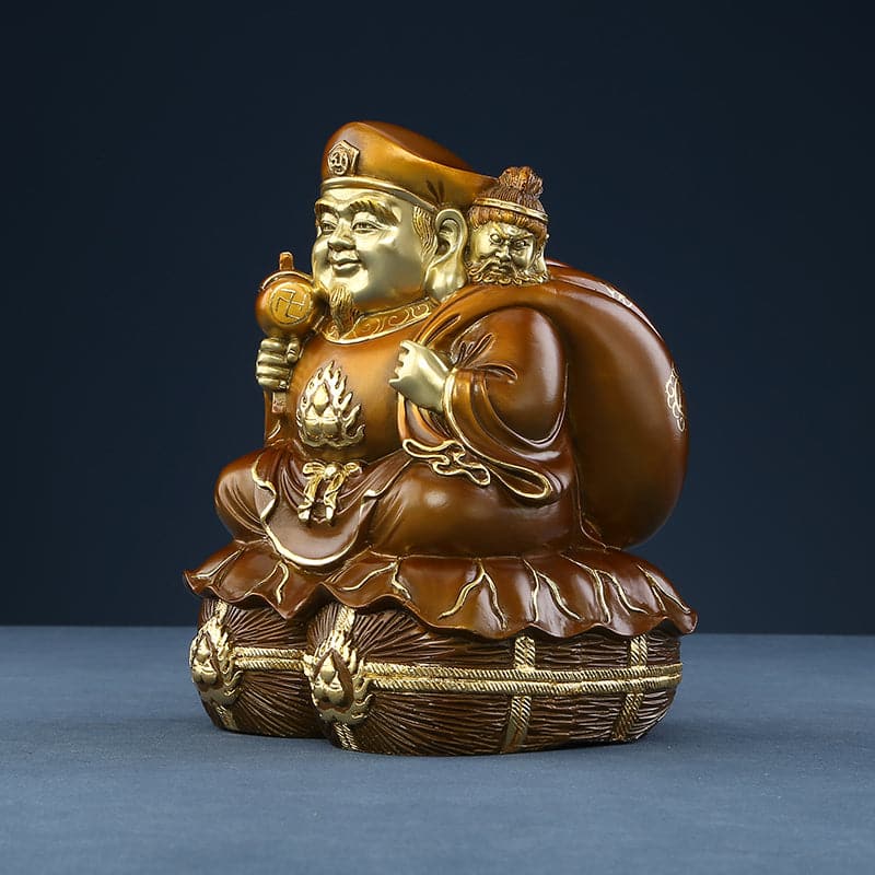 極上彫り 仏像 銅製 三面大黒天