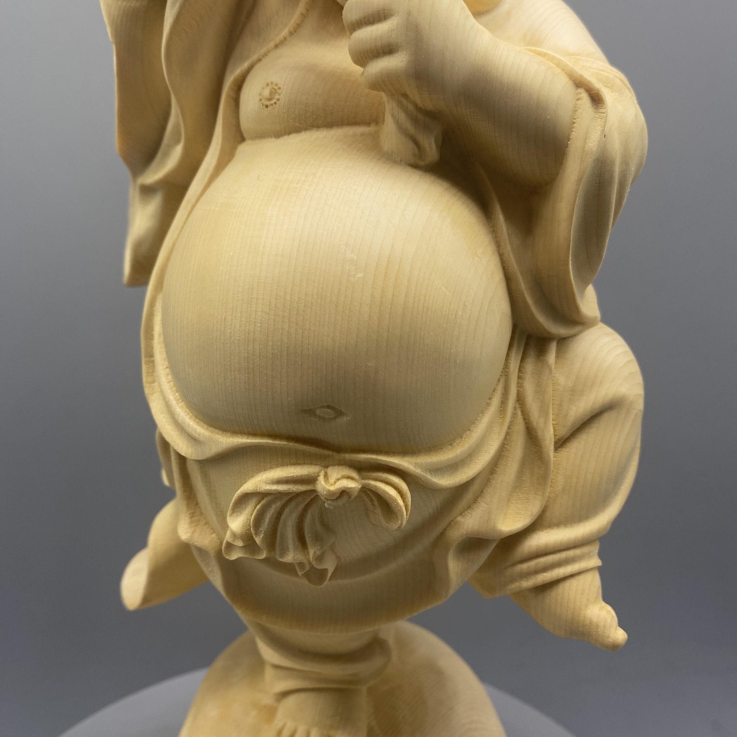 仏像 木彫り 布袋様 七福神 寿桃布袋尊