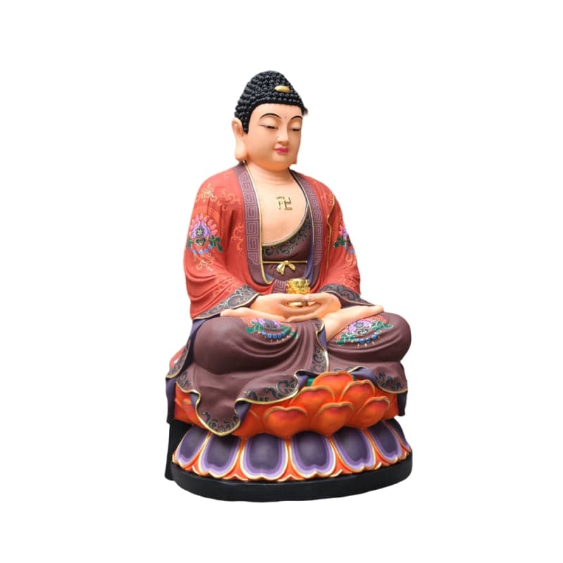 大きな仏像 釈迦如来 極彩色絵系