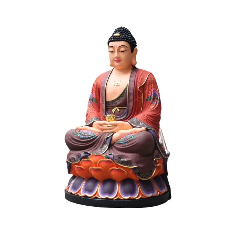 大きな仏像 釈迦如来 極彩色絵系