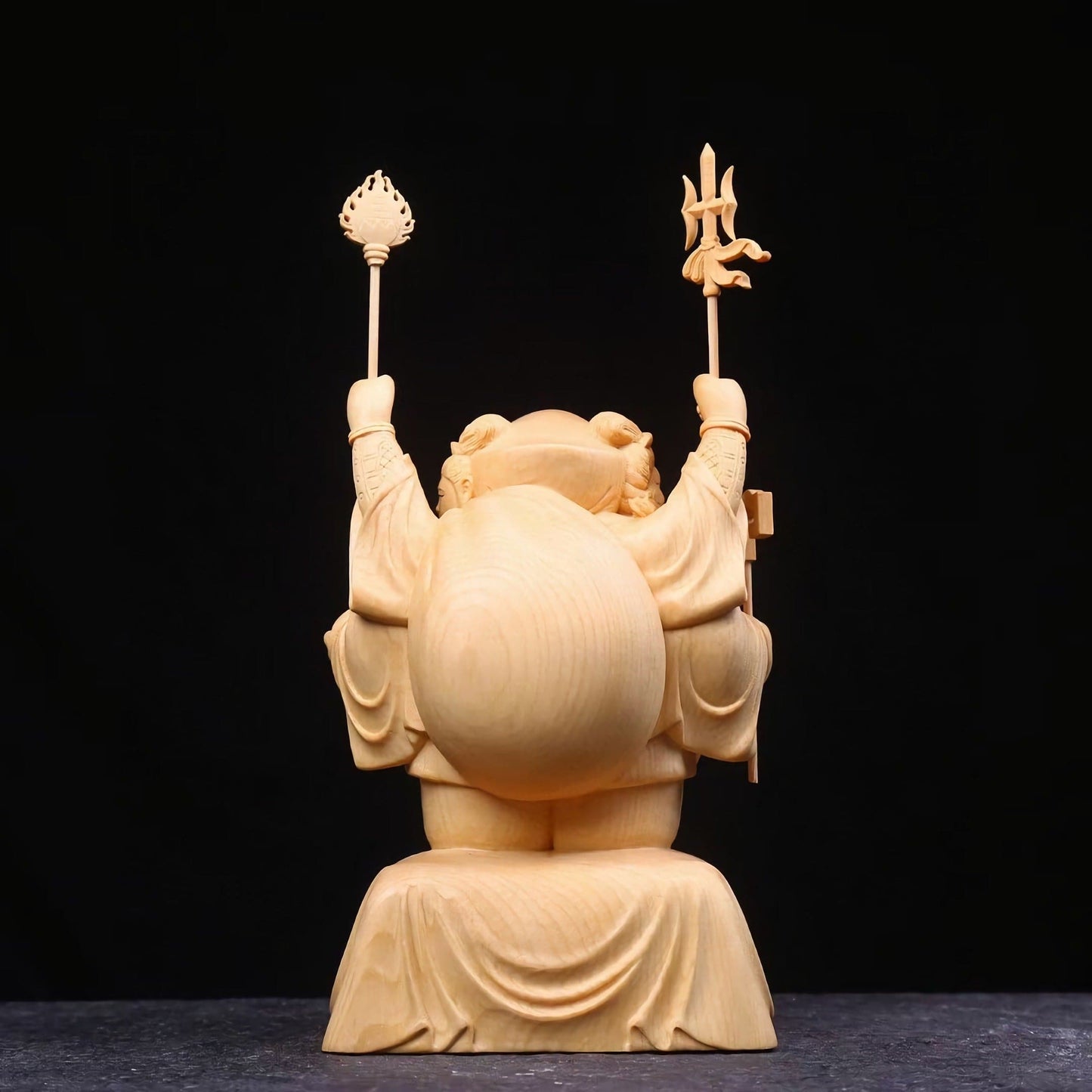 大黒様 仏像 木彫り 三面大黒天