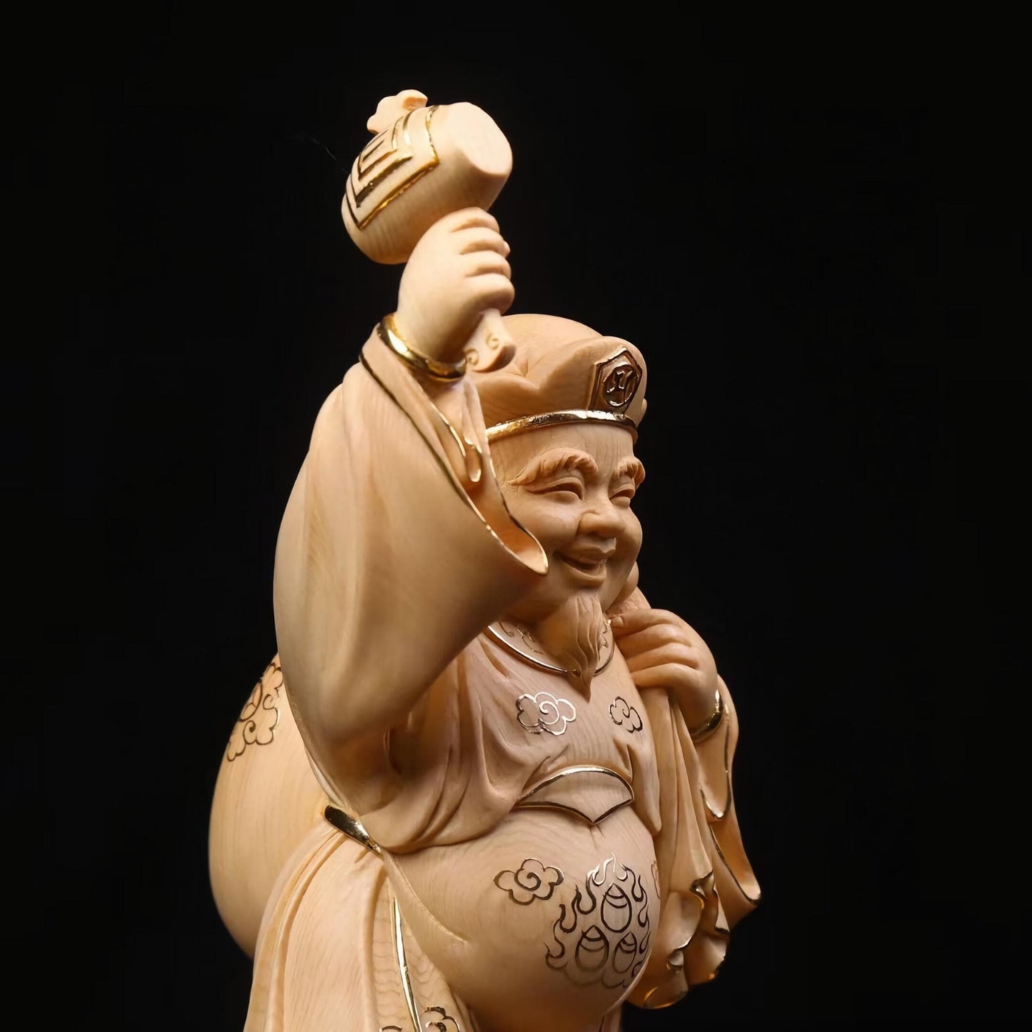 仏像 木彫り 大黒様 置物 七福神 大黒天