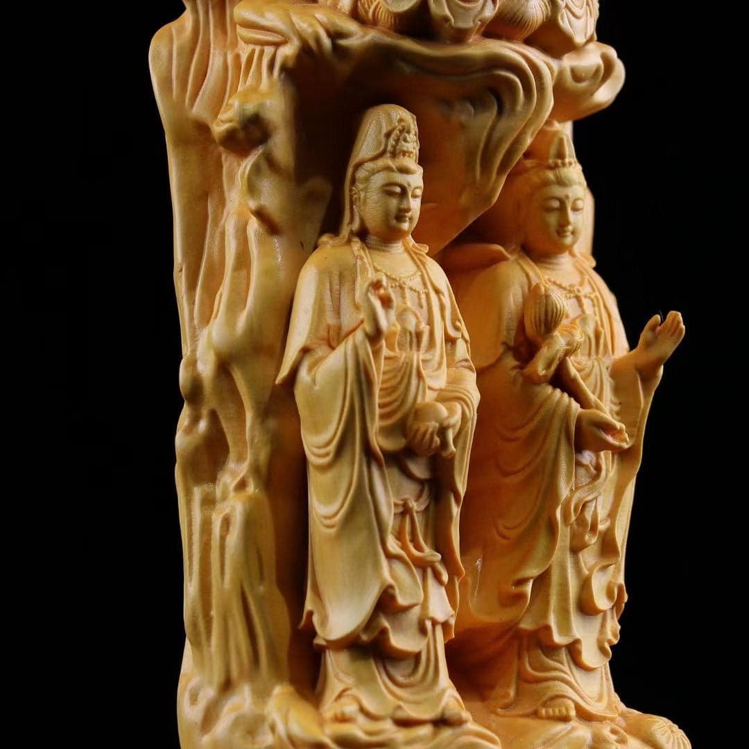 木彫仏像 阿弥陀三尊 阿弥陀如来&觀音菩薩&勢至菩薩