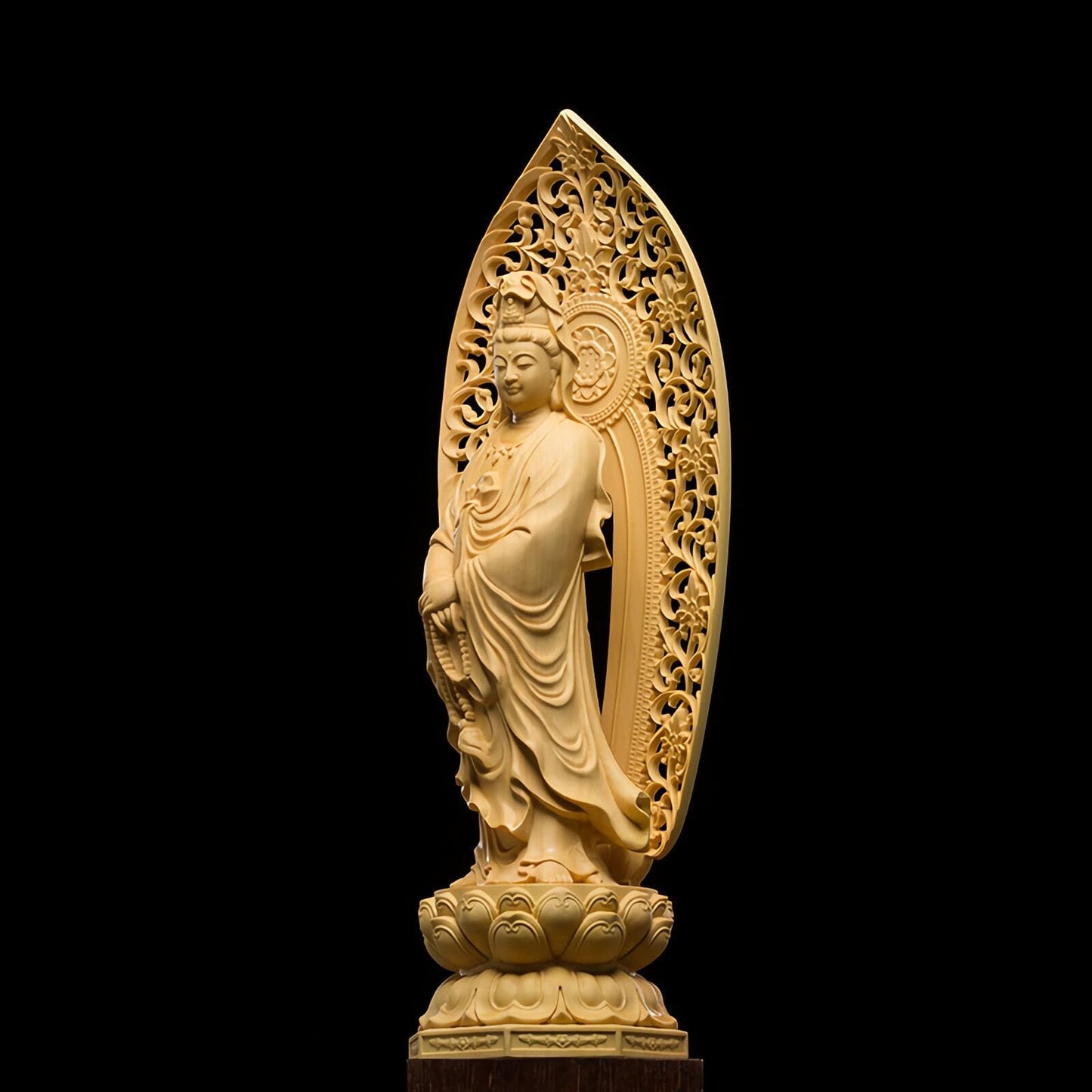 観音菩薩 木彫り 仏像 祈る 開運