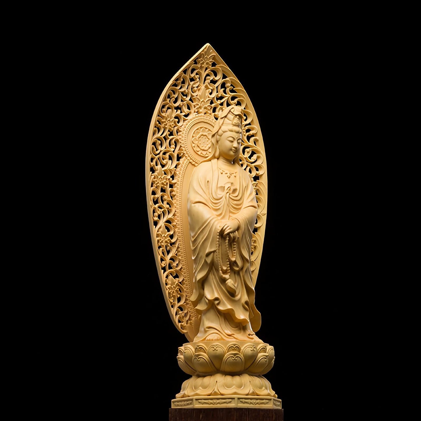 観音菩薩 木彫り 仏像 祈る 開運
