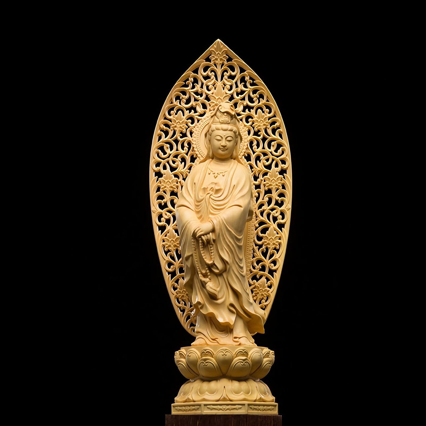 観音菩薩 木彫り 仏像 祈る 開運