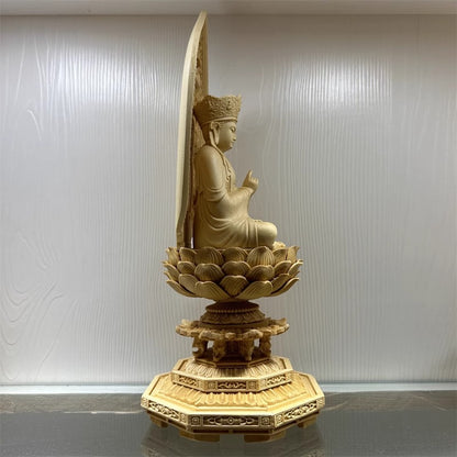 極上彫り 木彫 毘盧遮那仏坐像
