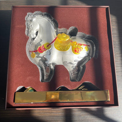 干支 午 置物 馬 うま 2026年 純銀999