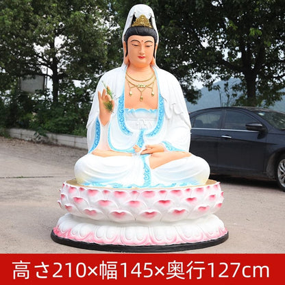 大きな仏像 観音菩薩 極彩色絵系