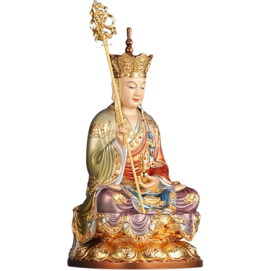 極上彫り 仏像 銅製 地蔵菩薩坐像