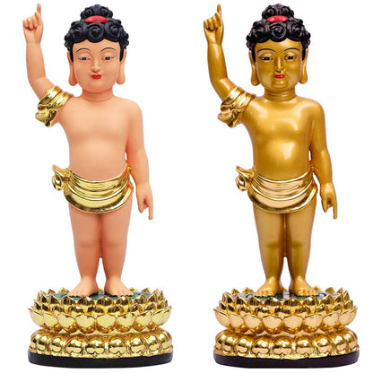限定独占販売!仏壇 置物 誕生釈迦仏立像