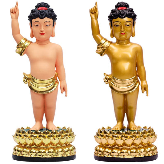 限定独占販売!仏壇 置物 誕生釈迦仏立像