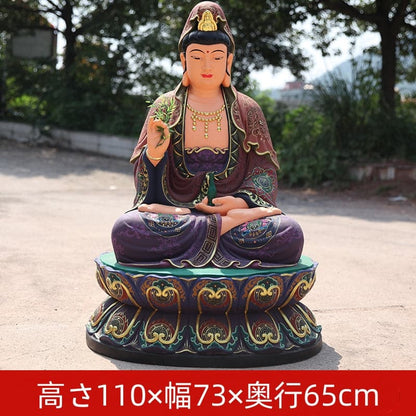 大きな仏像 観音菩薩 極彩色絵系