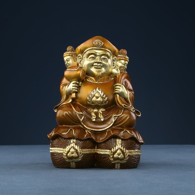 極上彫り 仏像 銅製 三面大黒天