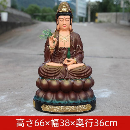 大きな仏像 観音菩薩 極彩色絵系