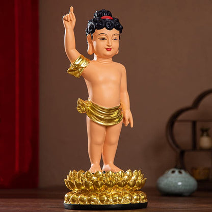 限定独占販売!仏壇 置物 誕生釈迦仏立像