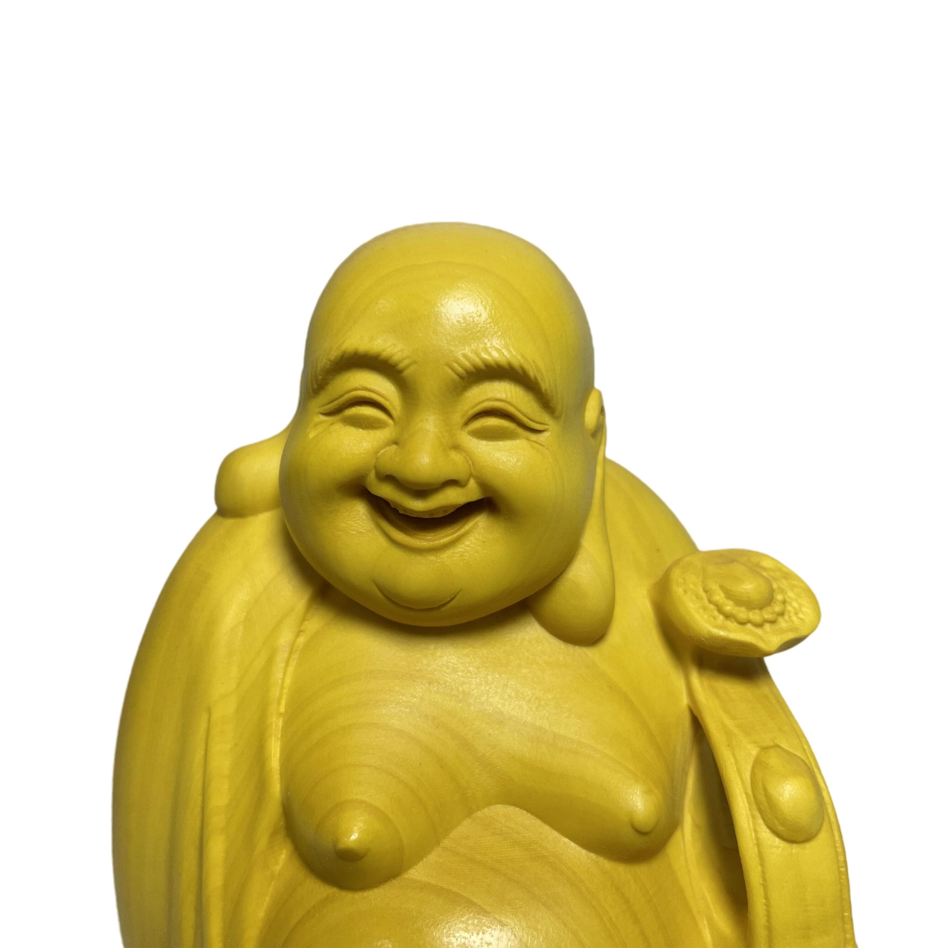 仏像 木彫り 弥勒仏 布袋さん 七福神 布袋様