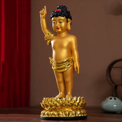 限定独占販売!仏壇 置物 誕生釈迦仏立像