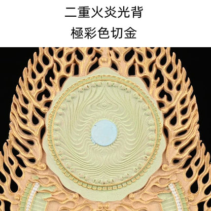 職人の手彫り 大日如来 二重火炎光背 眼入切金 真言宗