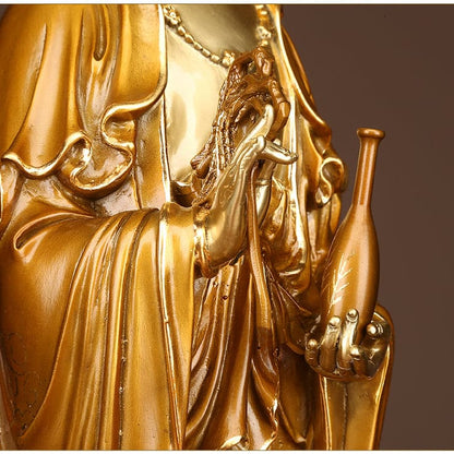 極上彫り 仏像 銅製 龍乗観音菩薩