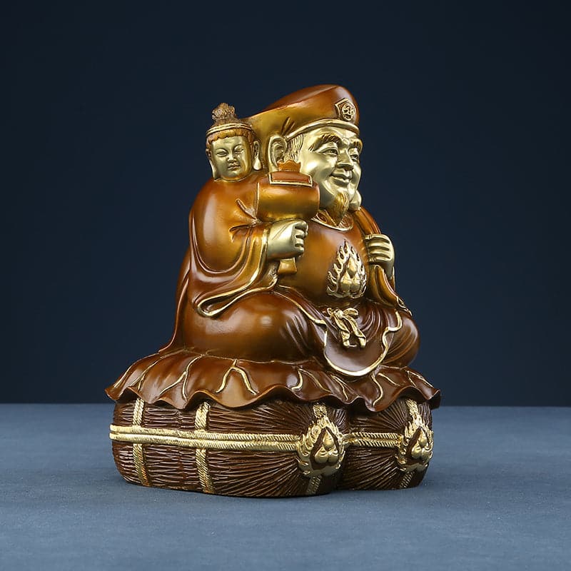 極上彫り 仏像 銅製 三面大黒天