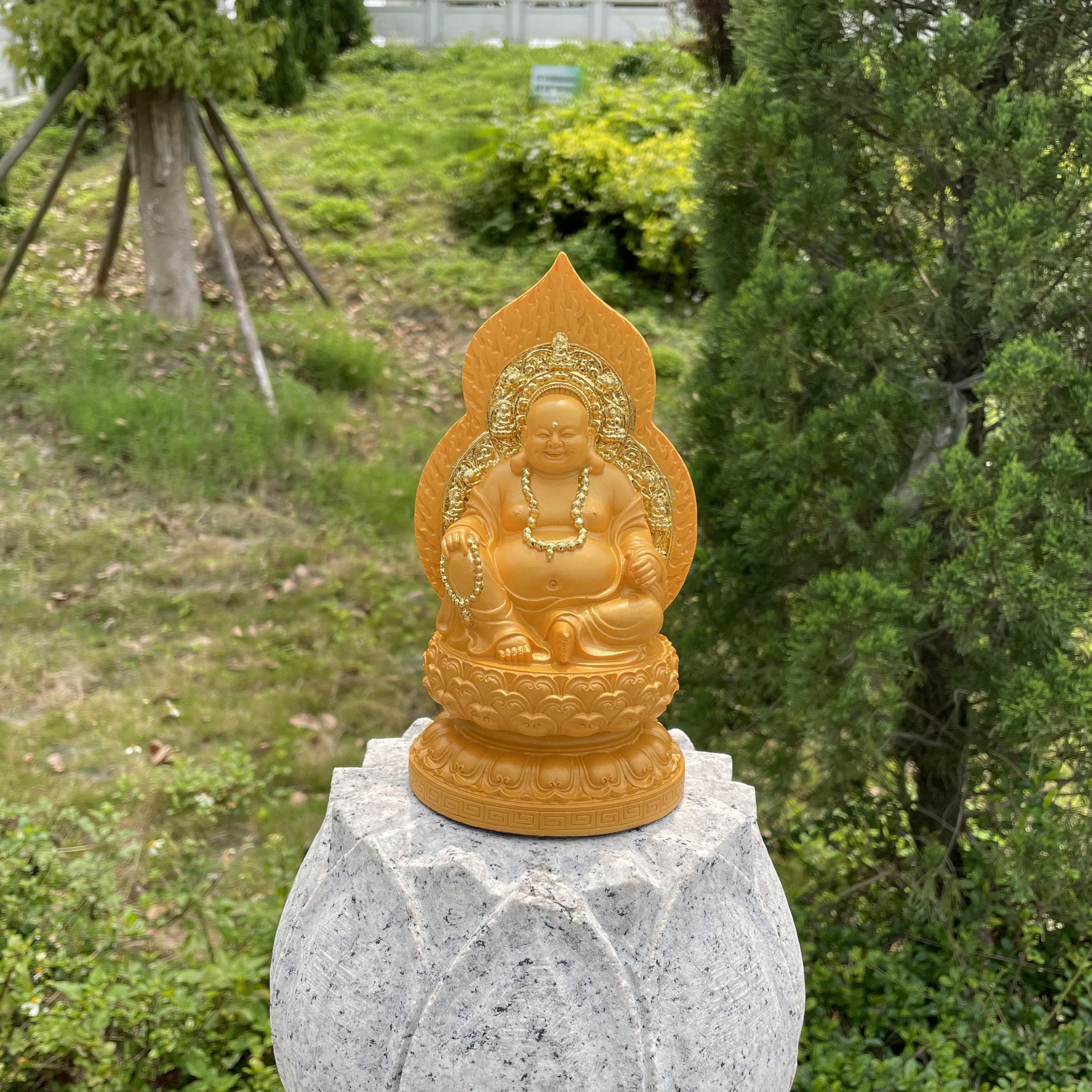 修縁堂】メッキ 延命地蔵 置物 仏像 地蔵菩薩 仏教工芸品 鎮宅