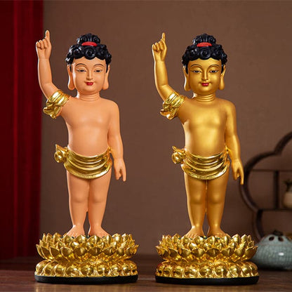 限定独占販売!仏壇 置物 誕生釈迦仏立像