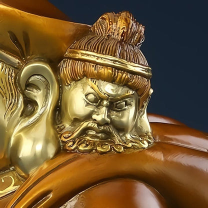 極上彫り 仏像 銅製 三面大黒天