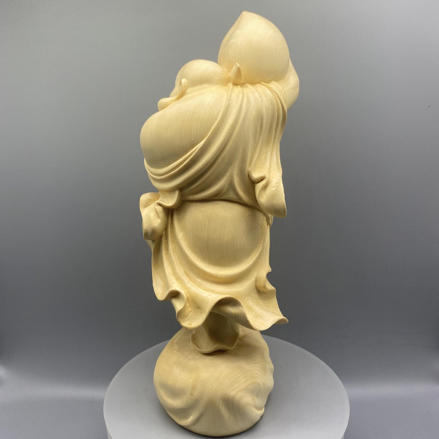 仏像 木彫り  布袋様 七福神  寿桃布袋尊