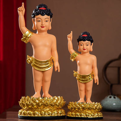 限定独占販売!仏壇 置物 誕生釈迦仏立像