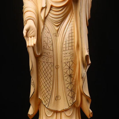 仏像 木彫り  阿弥陀如来 立像 切金