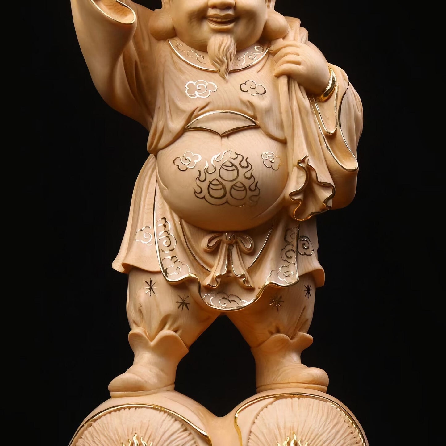 仏像 木彫り 大黒様 置物 七福神 大黒天