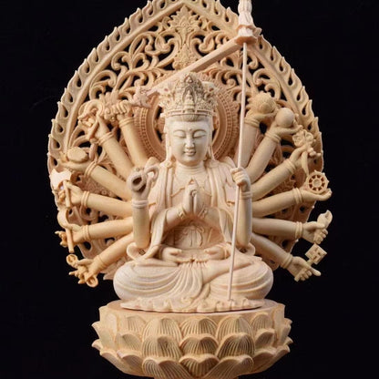 木彫り仏像 准胝観音菩薩 七倶胝仏母像