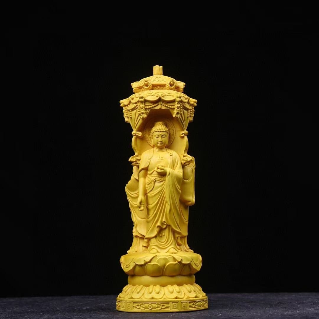 仏像 木彫り 婆娑三聖 釈迦如来&観音菩薩&地蔵菩薩