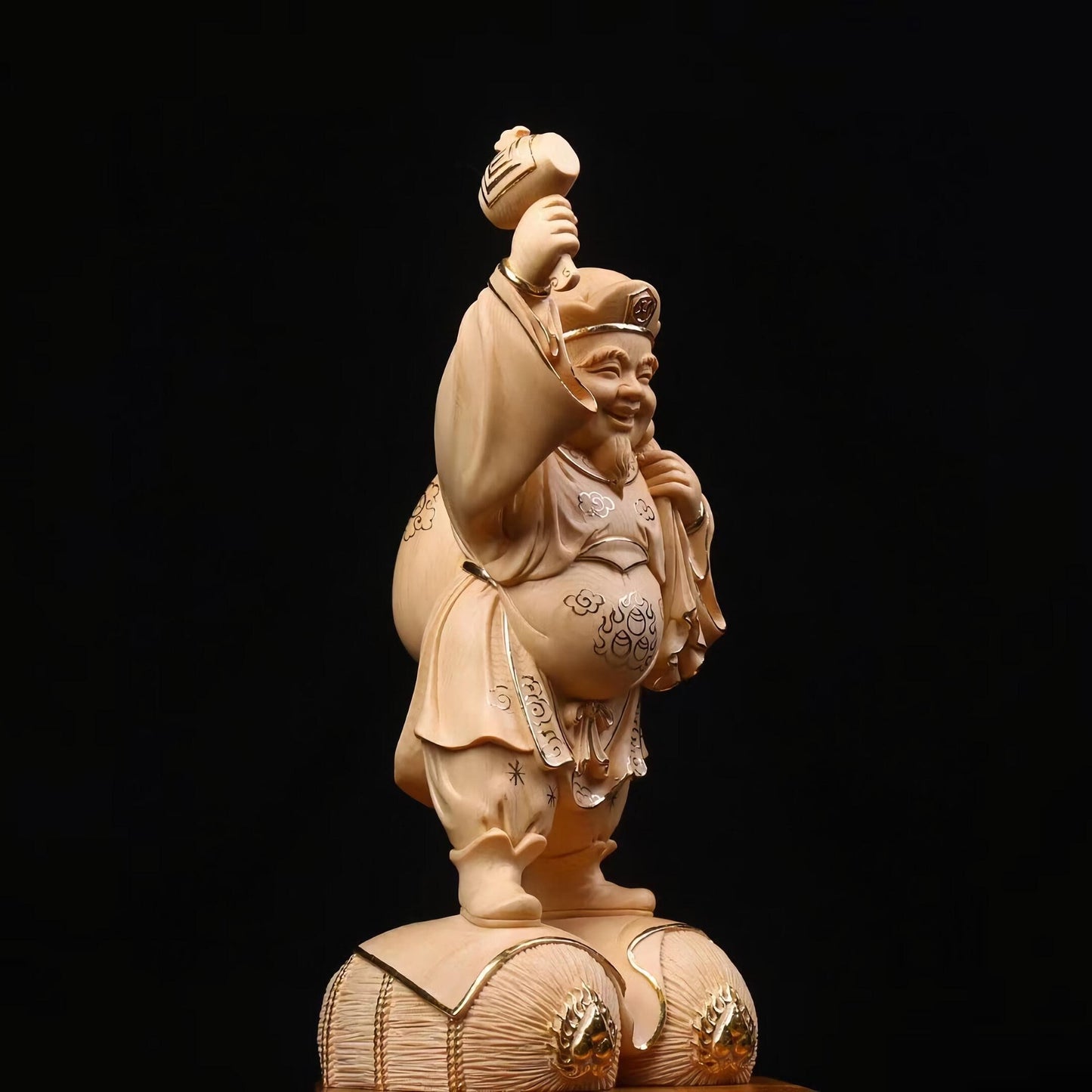 仏像 木彫り 大黒様 置物 七福神 大黒天